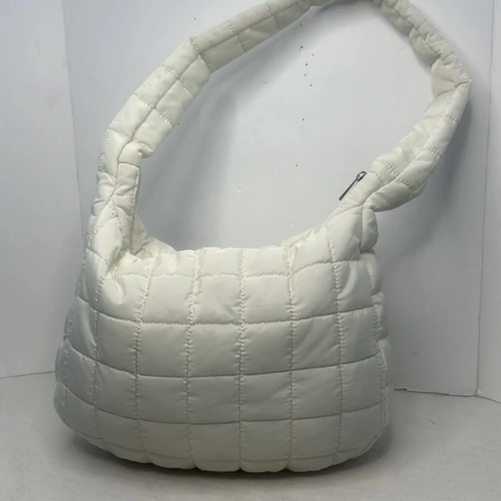 Quilted Tote Bags for Women Lightweight Quilted Padding Shoulder Bag Down Cotton